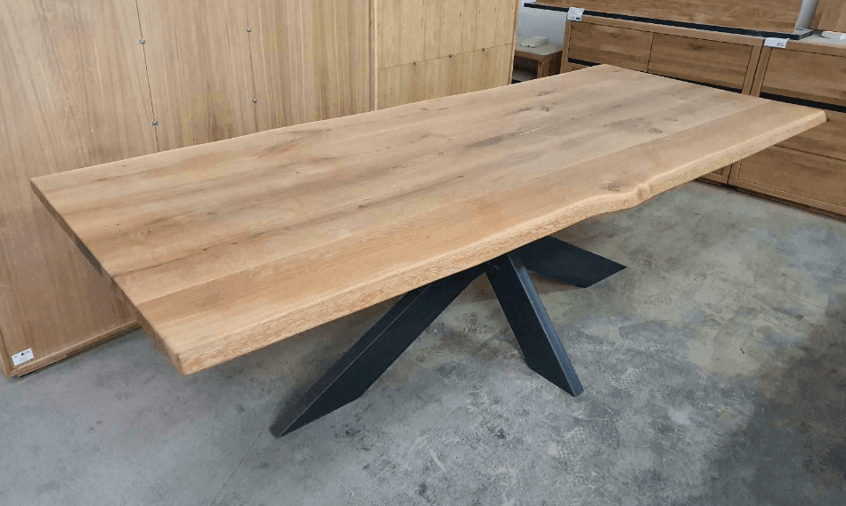 brown wooden oak table 